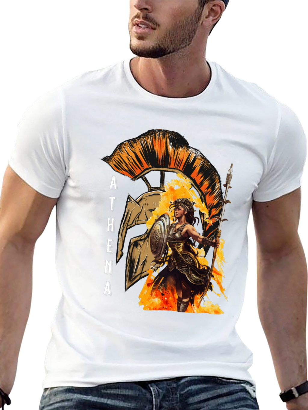 Athena Warrior T-Shirt - Ancient Greek Mythology Tee
