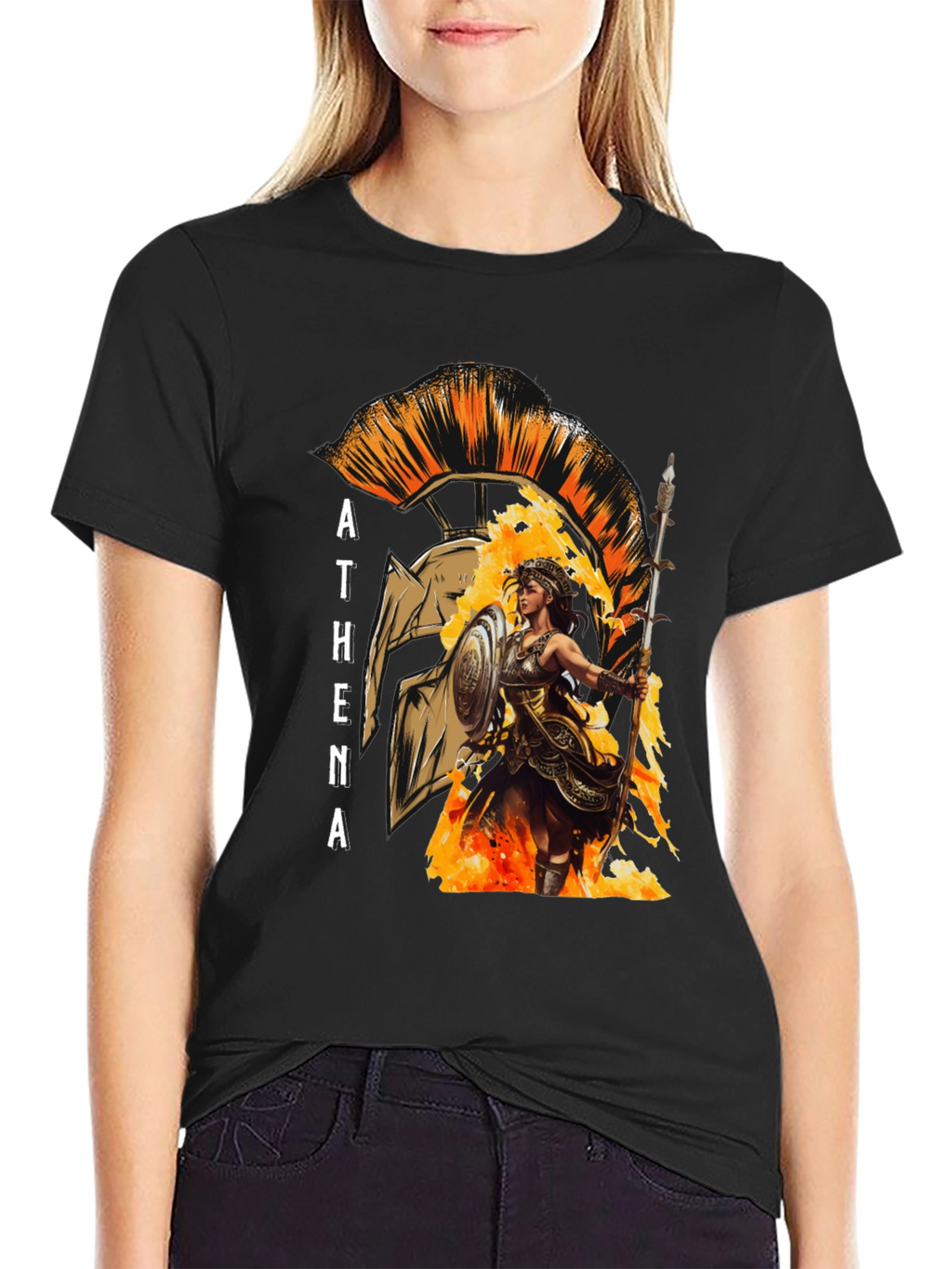 Athena Warrior T-Shirt - Ancient Greek Mythology Tee