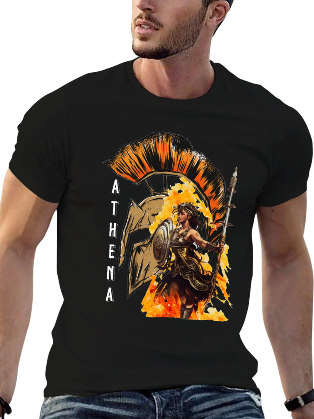 Athena Warrior T-Shirt - Ancient Greek Mythology Tee