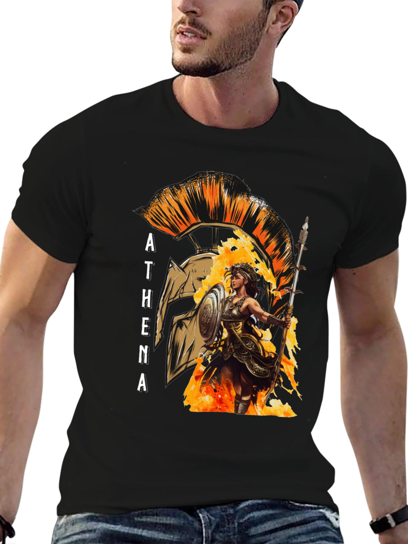 Athena Warrior T-Shirt - Ancient Greek Mythology Tee