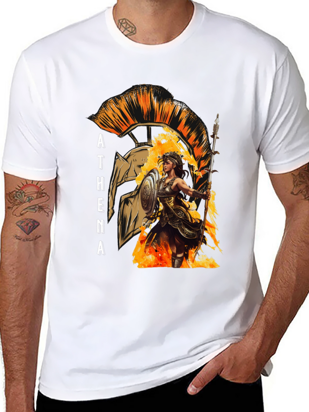 Athena Warrior T-Shirt - Ancient Greek Mythology Tee