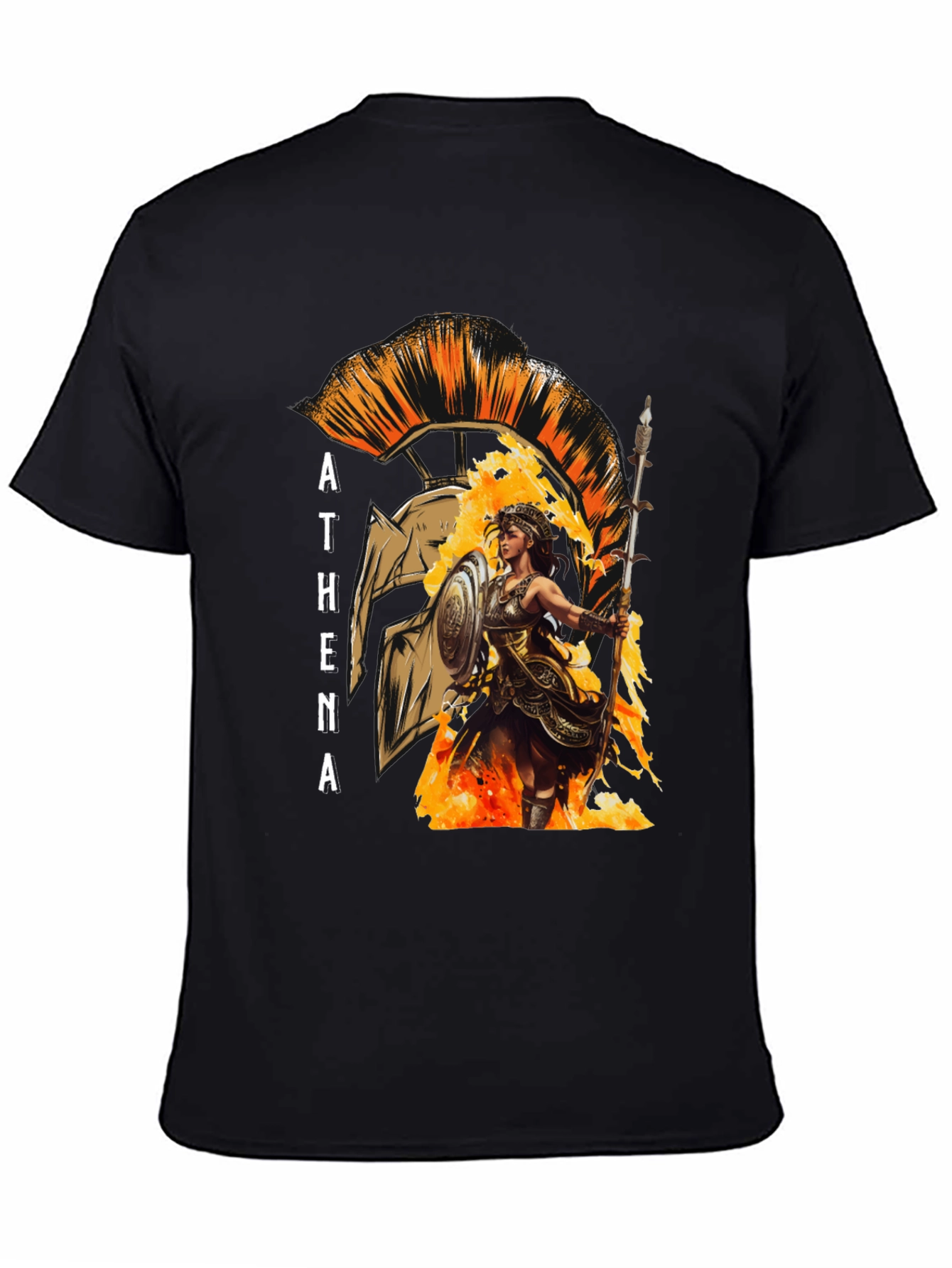 Athena Warrior T-Shirt - Ancient Greek Mythology Tee