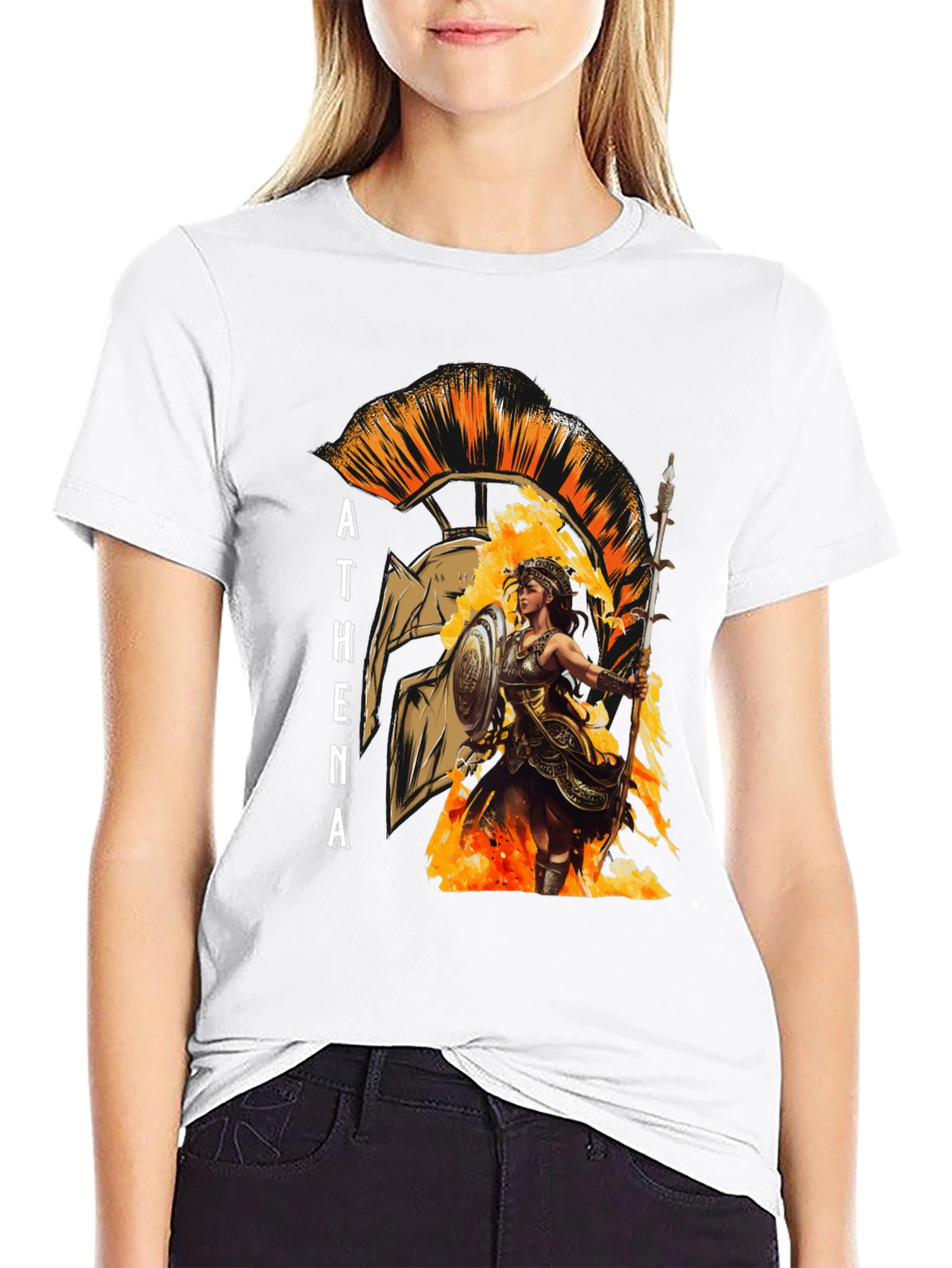 Athena Warrior T-Shirt - Ancient Greek Mythology Tee