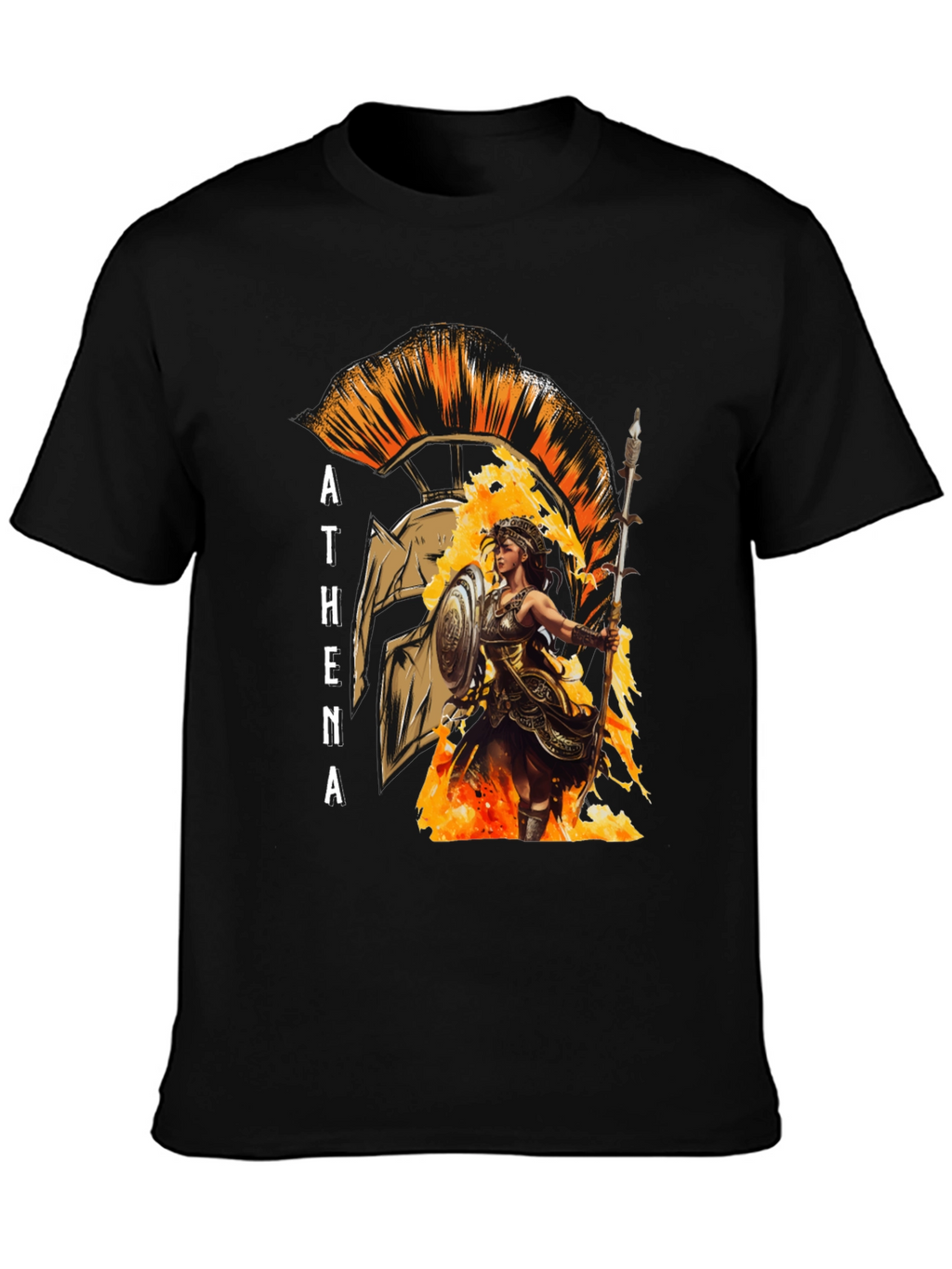 Athena Warrior T-Shirt - Ancient Greek Mythology Tee