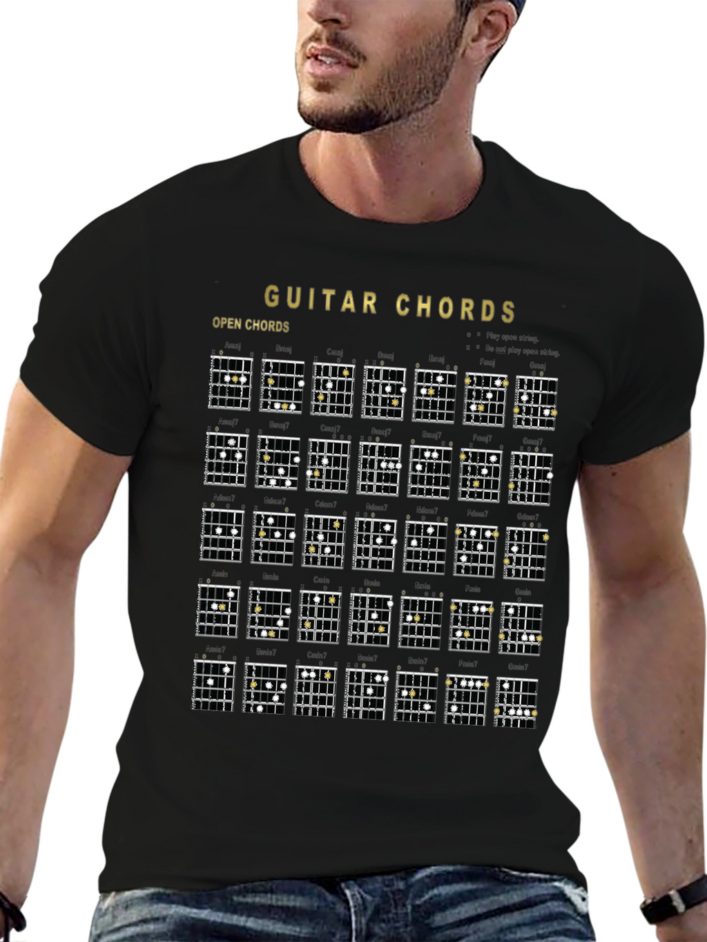 Guitar Chords Graphic T-Shirt - Music Lover Tee