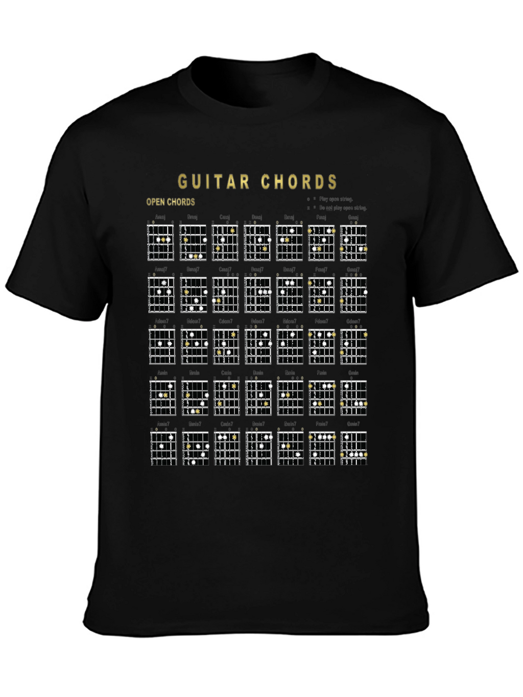 Guitar Chords Graphic T-Shirt - Music Lover Tee