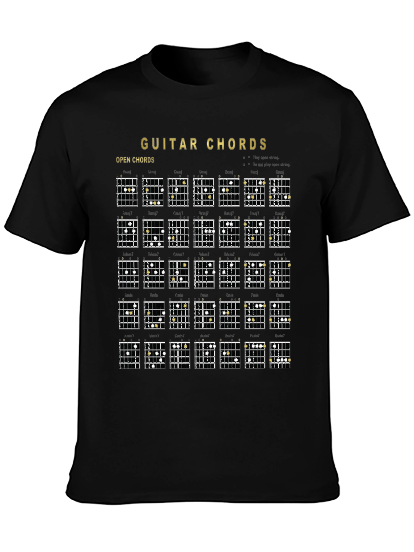 Guitar Chords Graphic T-Shirt - Music Lover Tee