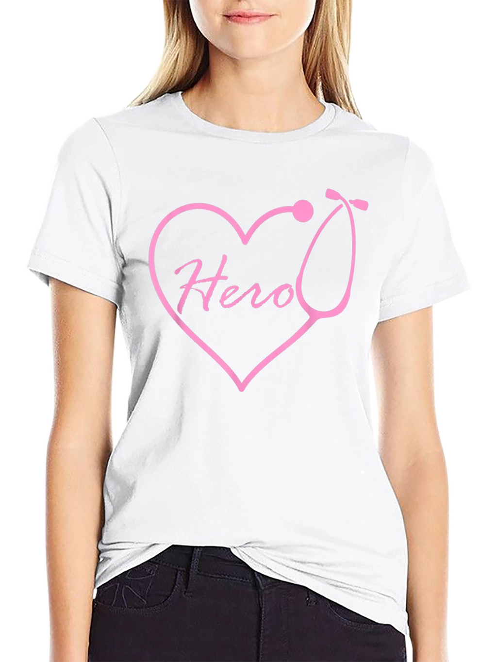 Hero Nurse Heart Stethoscope T-Shirt
