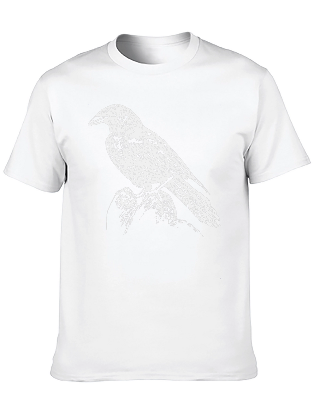 Raven Print Black T-Shirt