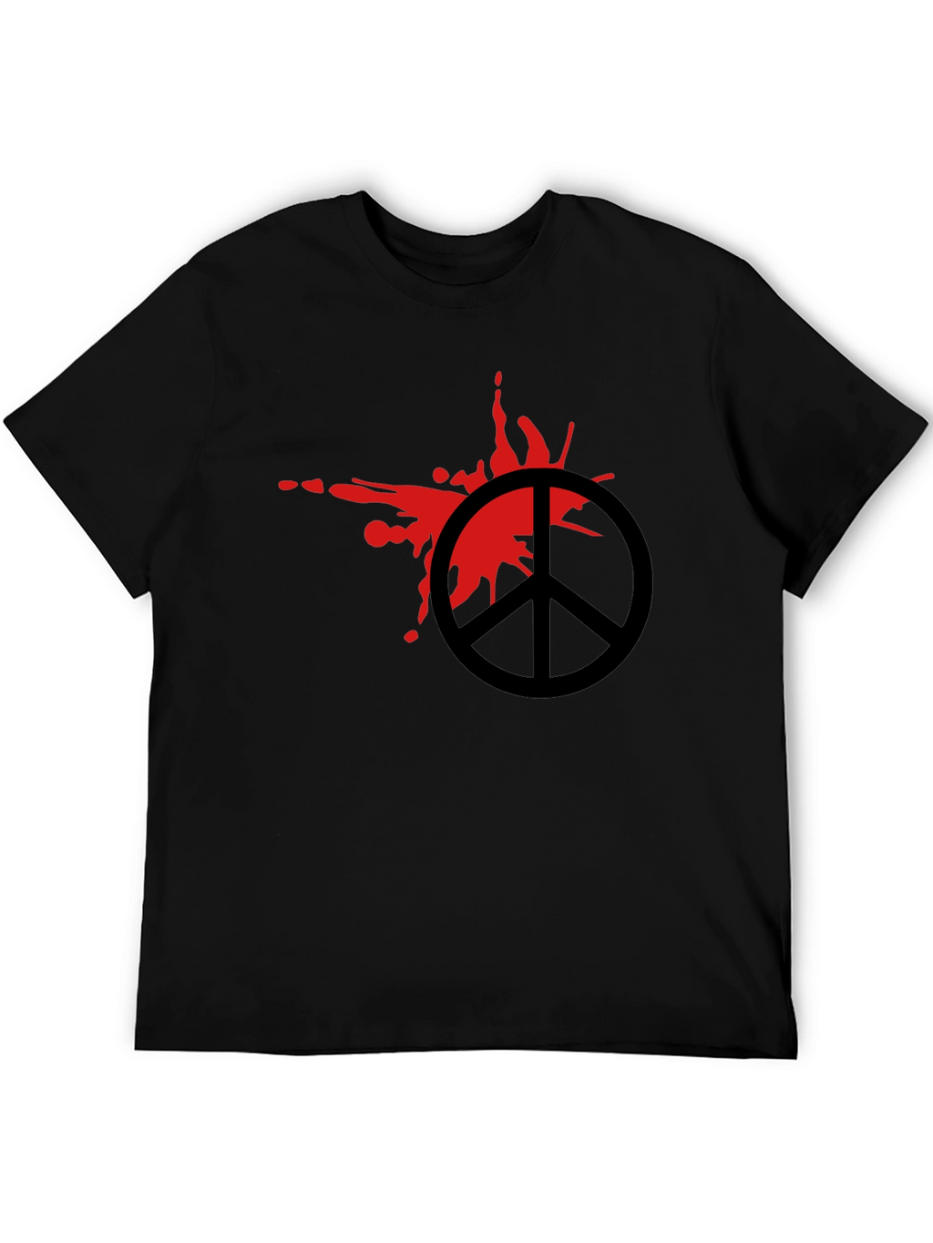 Peace Symbol Graphic Tee - Black