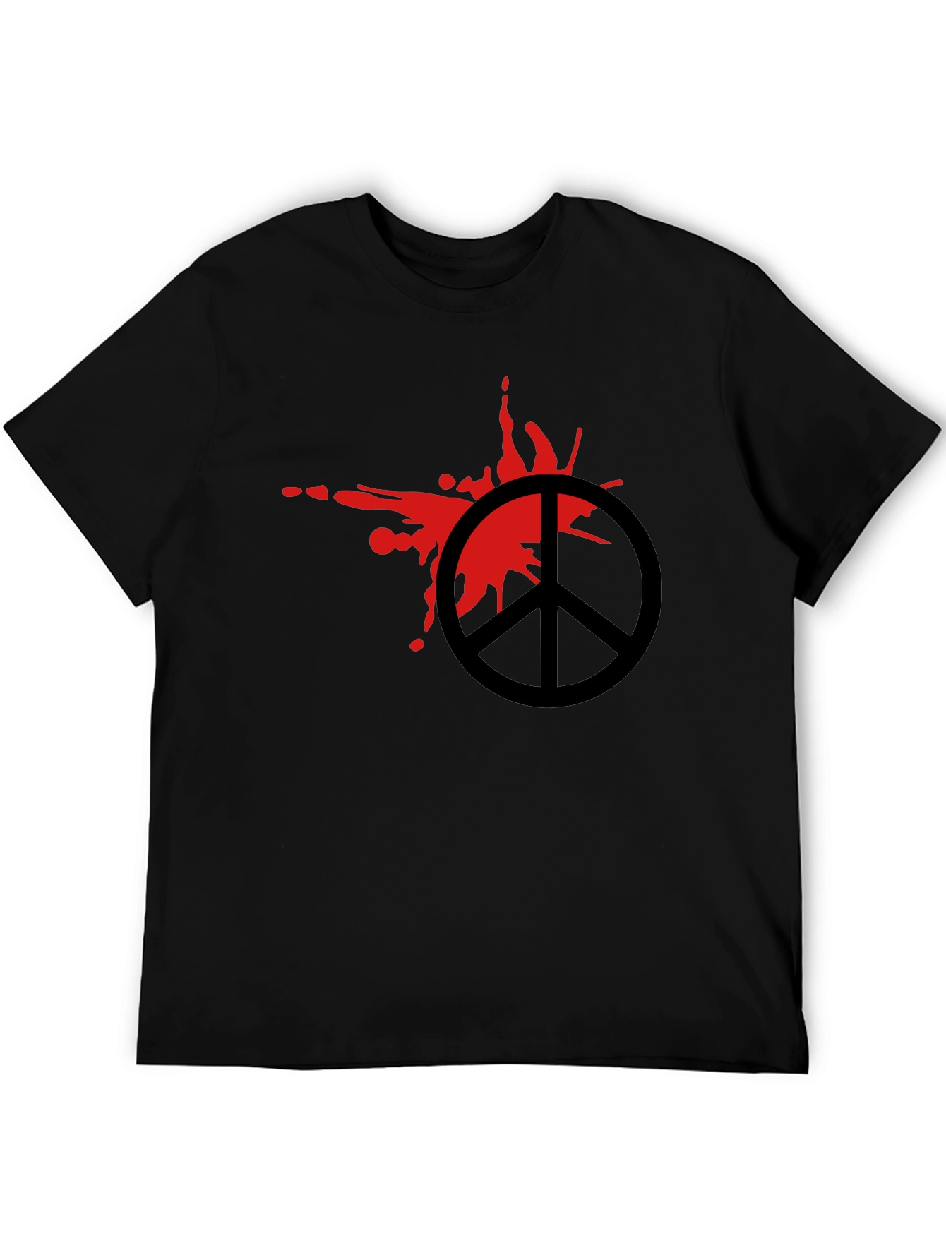 Peace Symbol Graphic Tee - Black