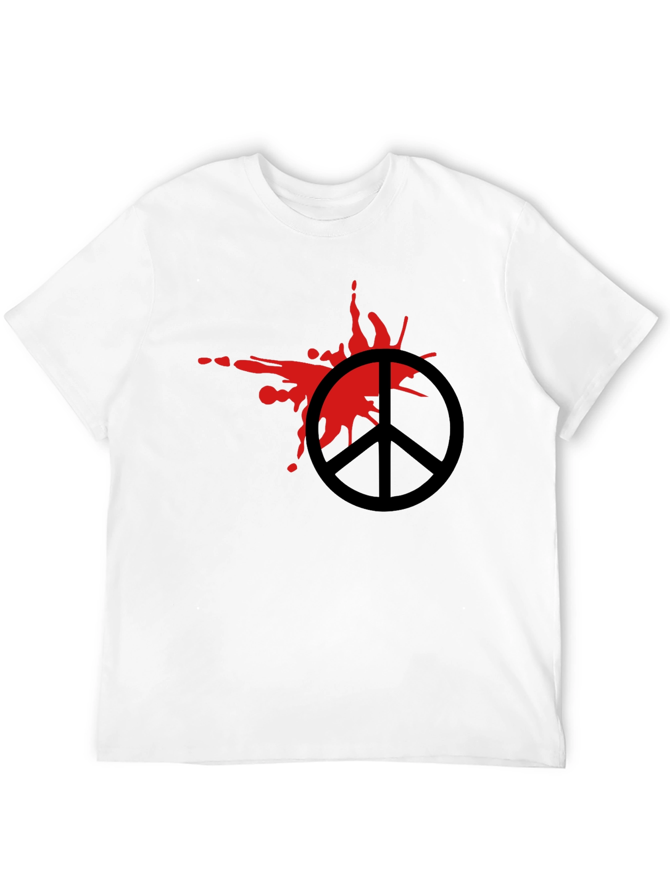 Peace Symbol Graphic Tee - Black