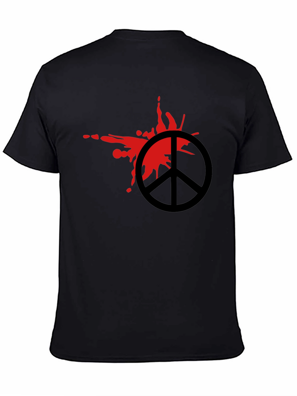 Peace Symbol Graphic Tee - Black