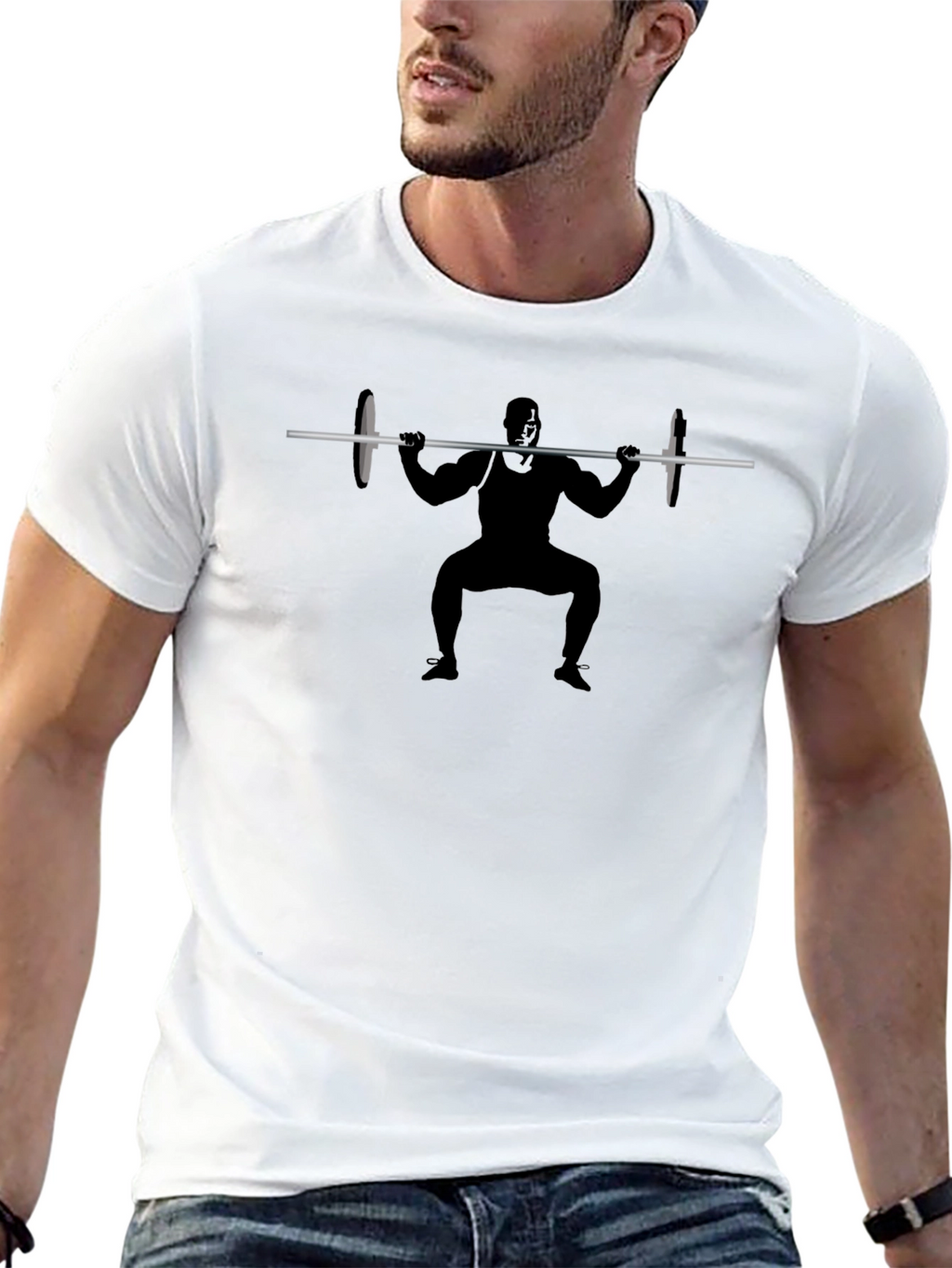 Weightlifter Graphic Tee - Black