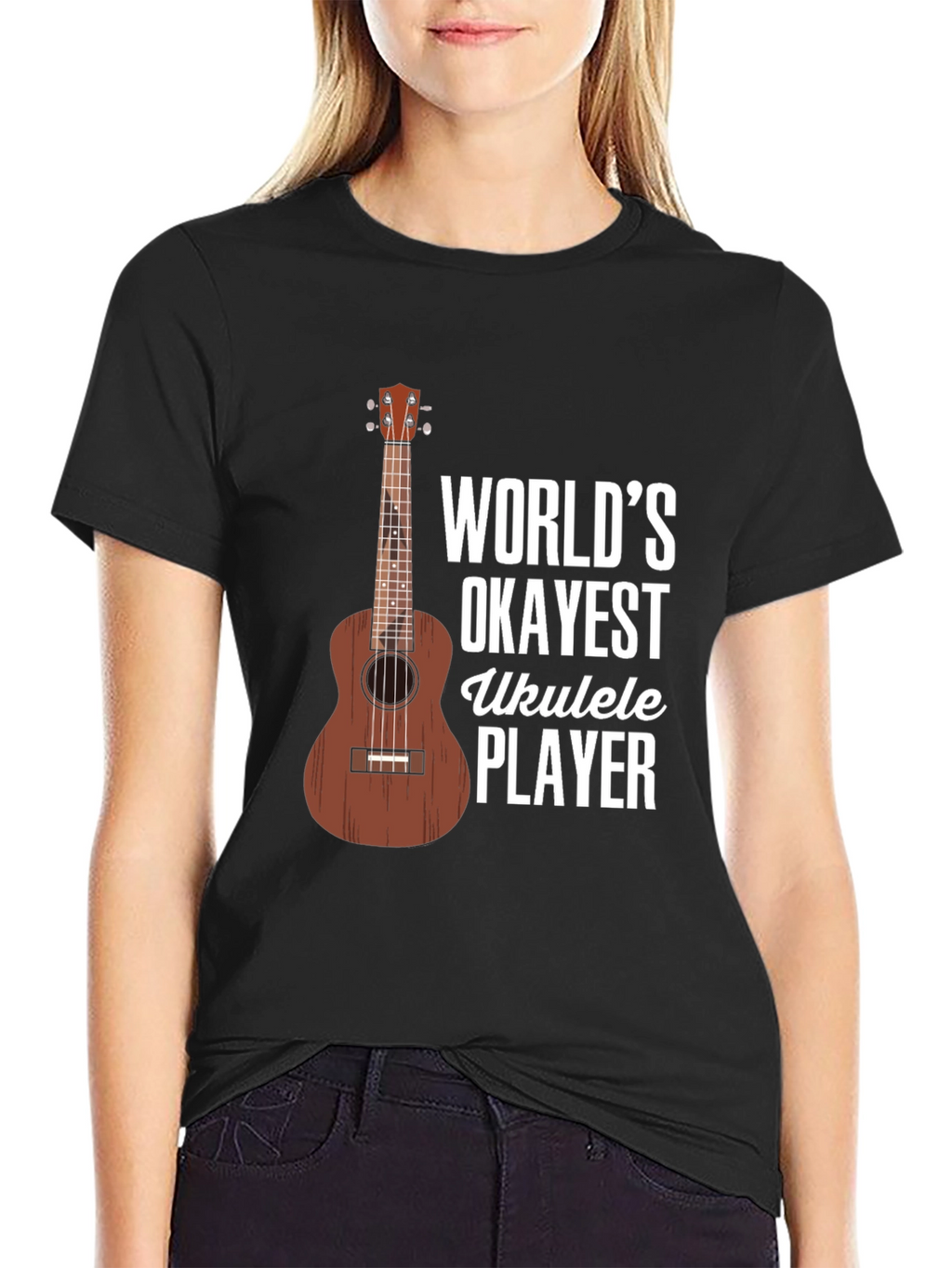 Worlds Okayest Ukulele Player Graphic T-Shirt