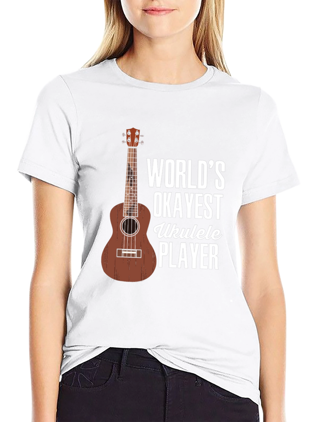 Worlds Okayest Ukulele Player Graphic T-Shirt