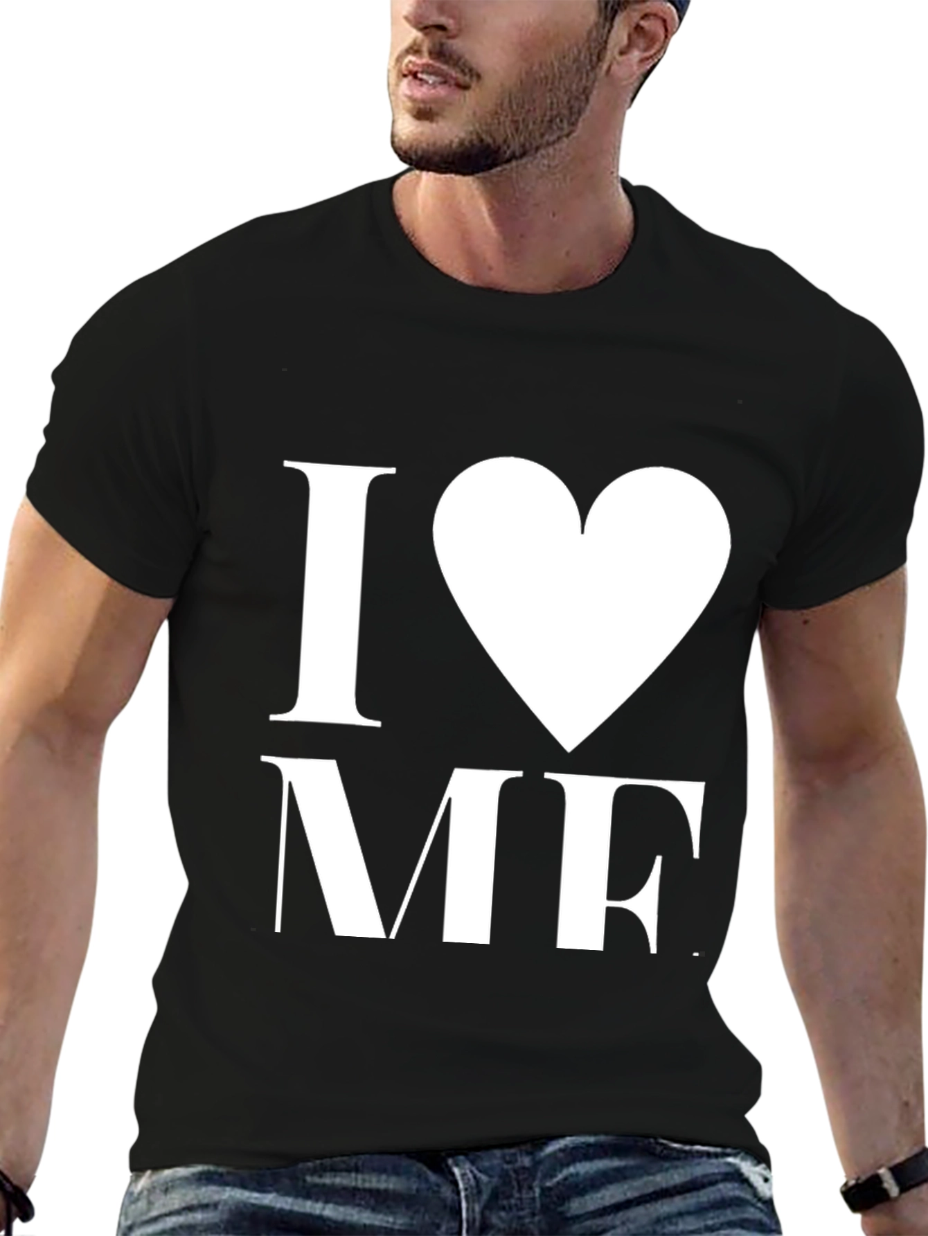 I Heart Me Black T-Shirt - Bold Graphic Tee