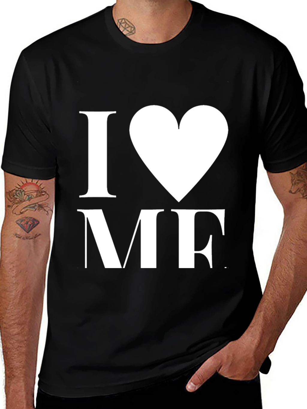 I Heart Me Black T-Shirt - Bold Graphic Tee