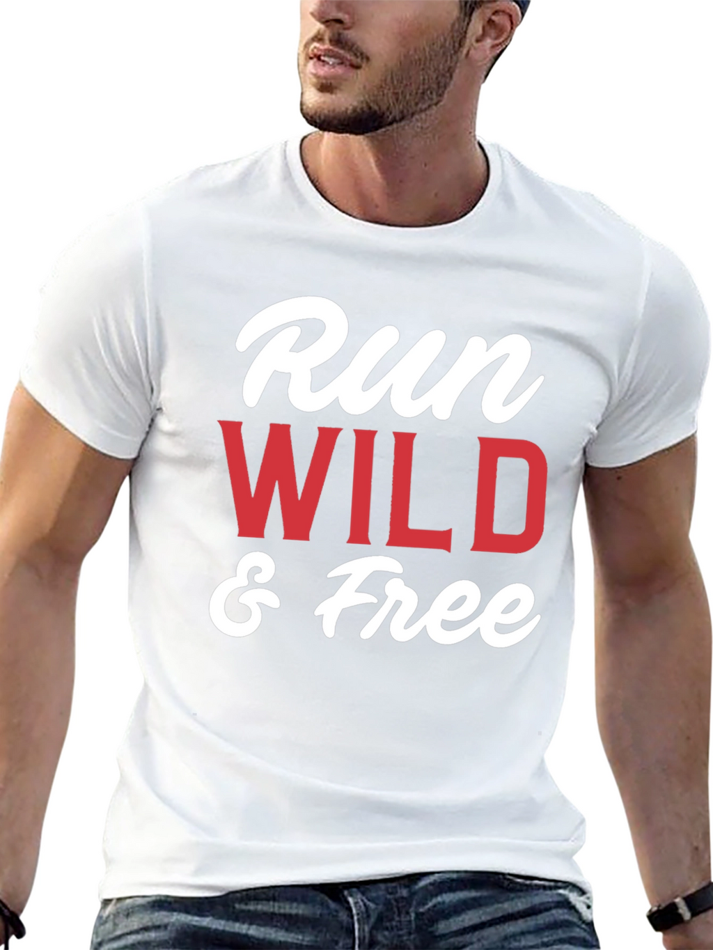 Run Wild & Free Graphic T-Shirt - Black