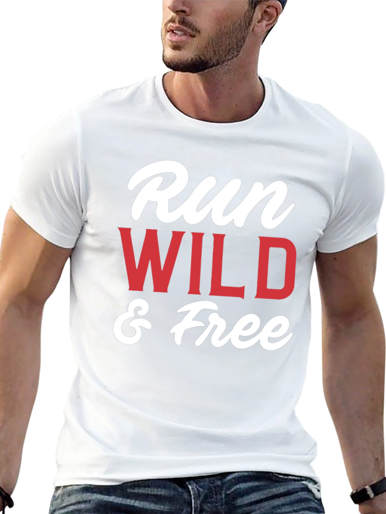 Run Wild & Free Graphic T-Shirt - Black