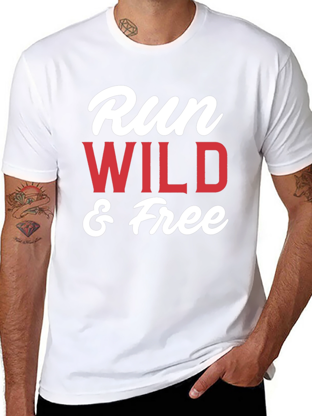 Run Wild & Free Graphic T-Shirt - Black
