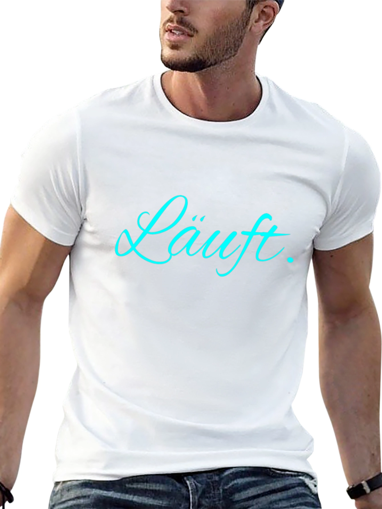 Lauft Scripted Graphic Tee - Trendy Black Shirt
