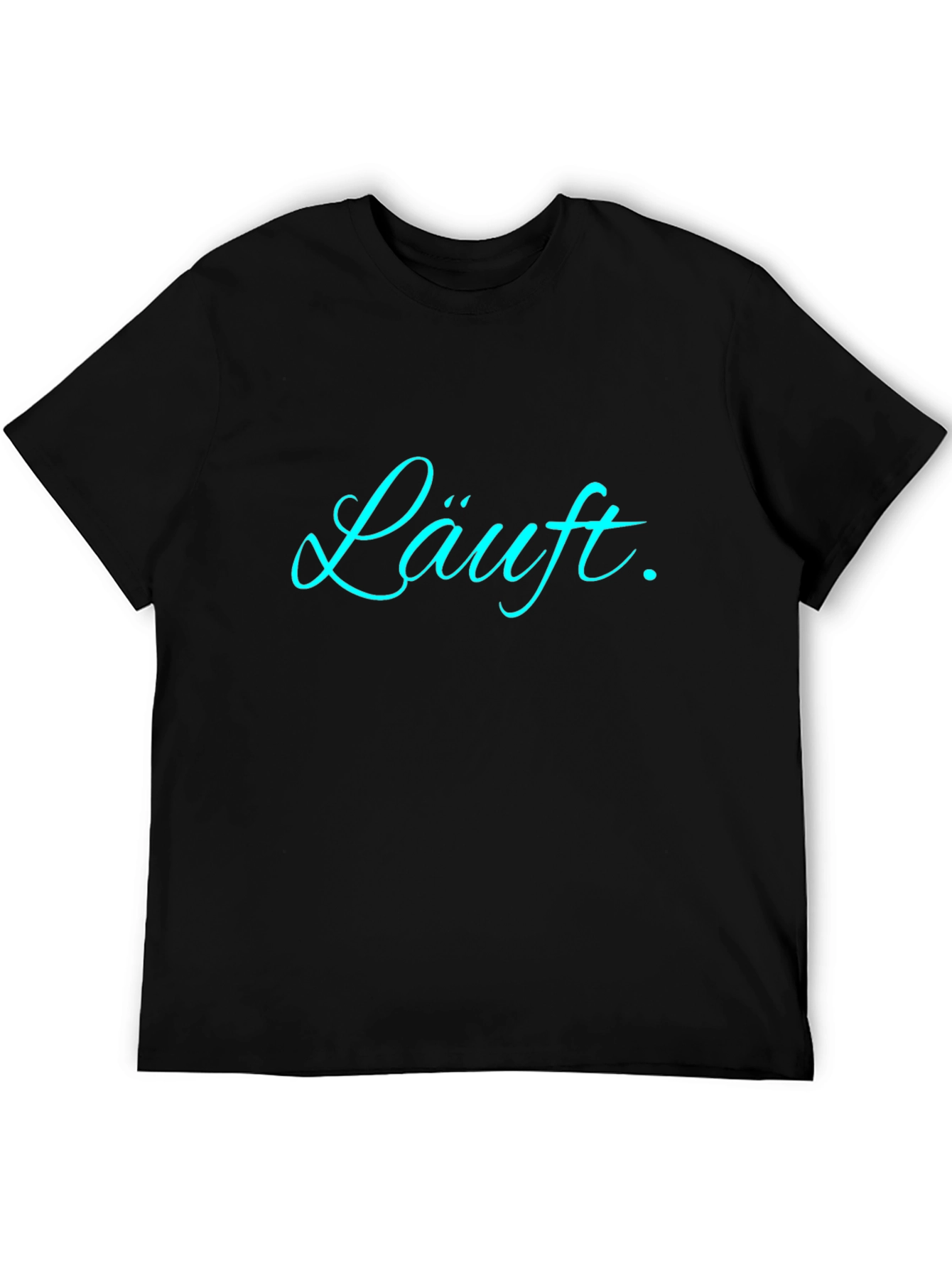 Lauft Scripted Graphic Tee - Trendy Black Shirt