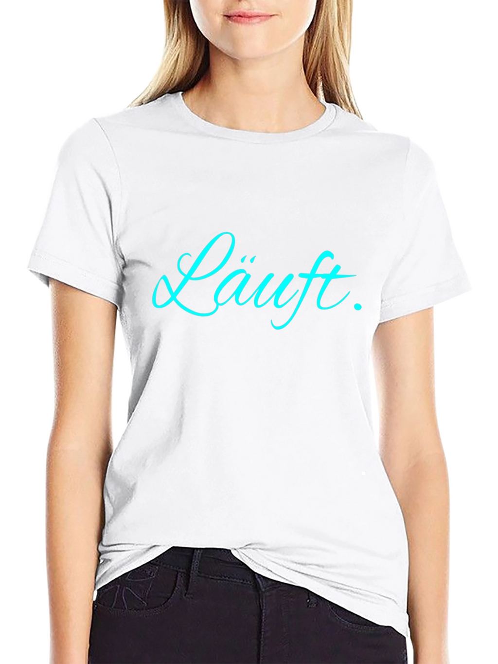 Lauft Scripted Graphic Tee - Trendy Black Shirt