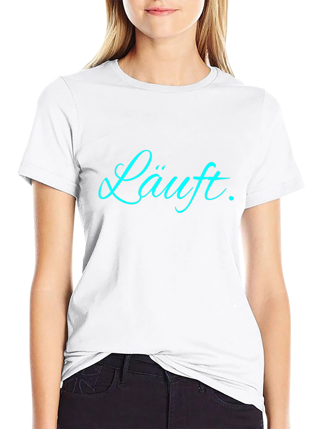 Lauft Scripted Graphic Tee - Trendy Black Shirt