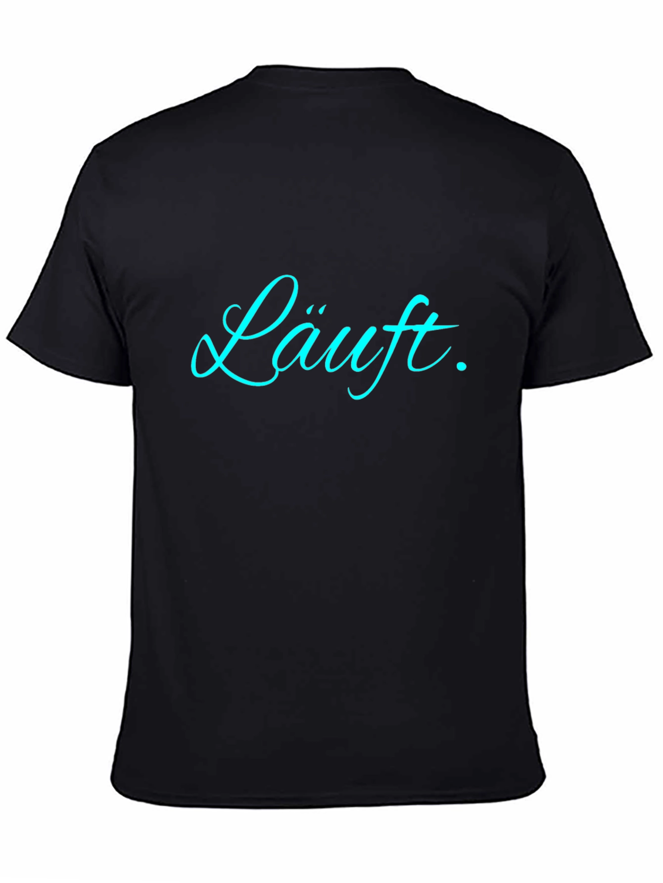 Lauft Scripted Graphic Tee - Trendy Black Shirt