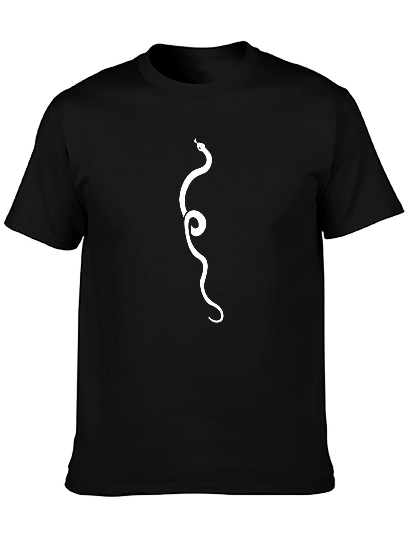 Snake Graphic Tee - Stylish Mens Black T-Shirt