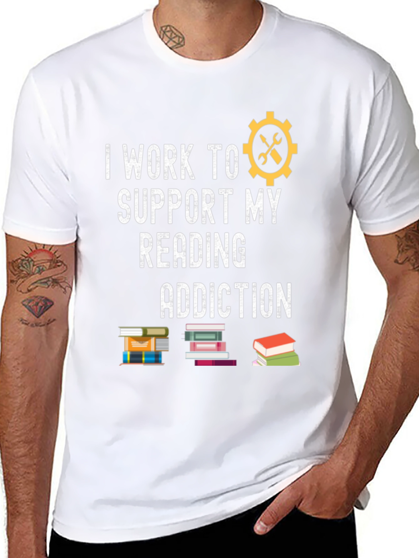 I Work to Support My Reading Addiction T-Shirt