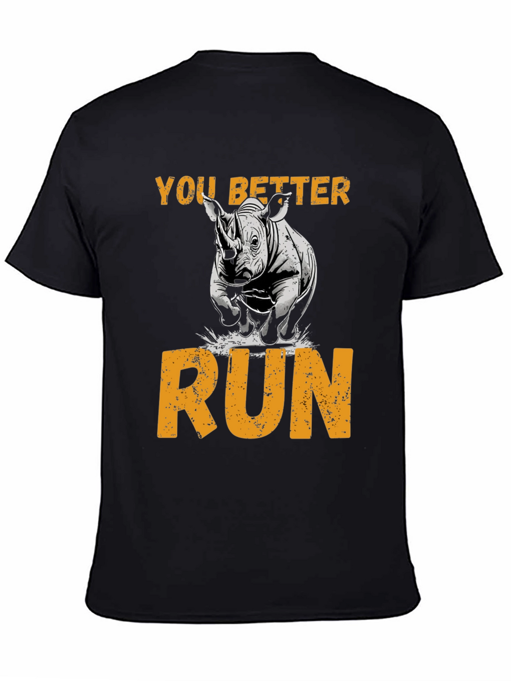 You Better Run Rhino Graphic T-Shirt