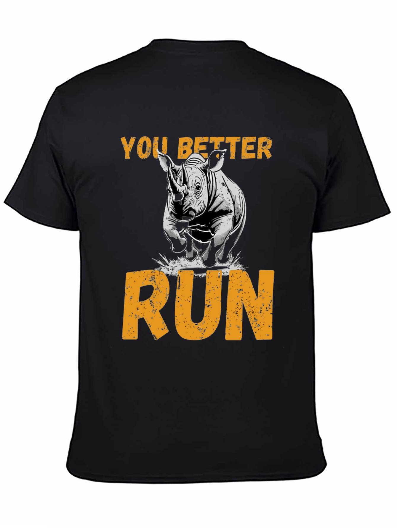 You Better Run Rhino Graphic T-Shirt