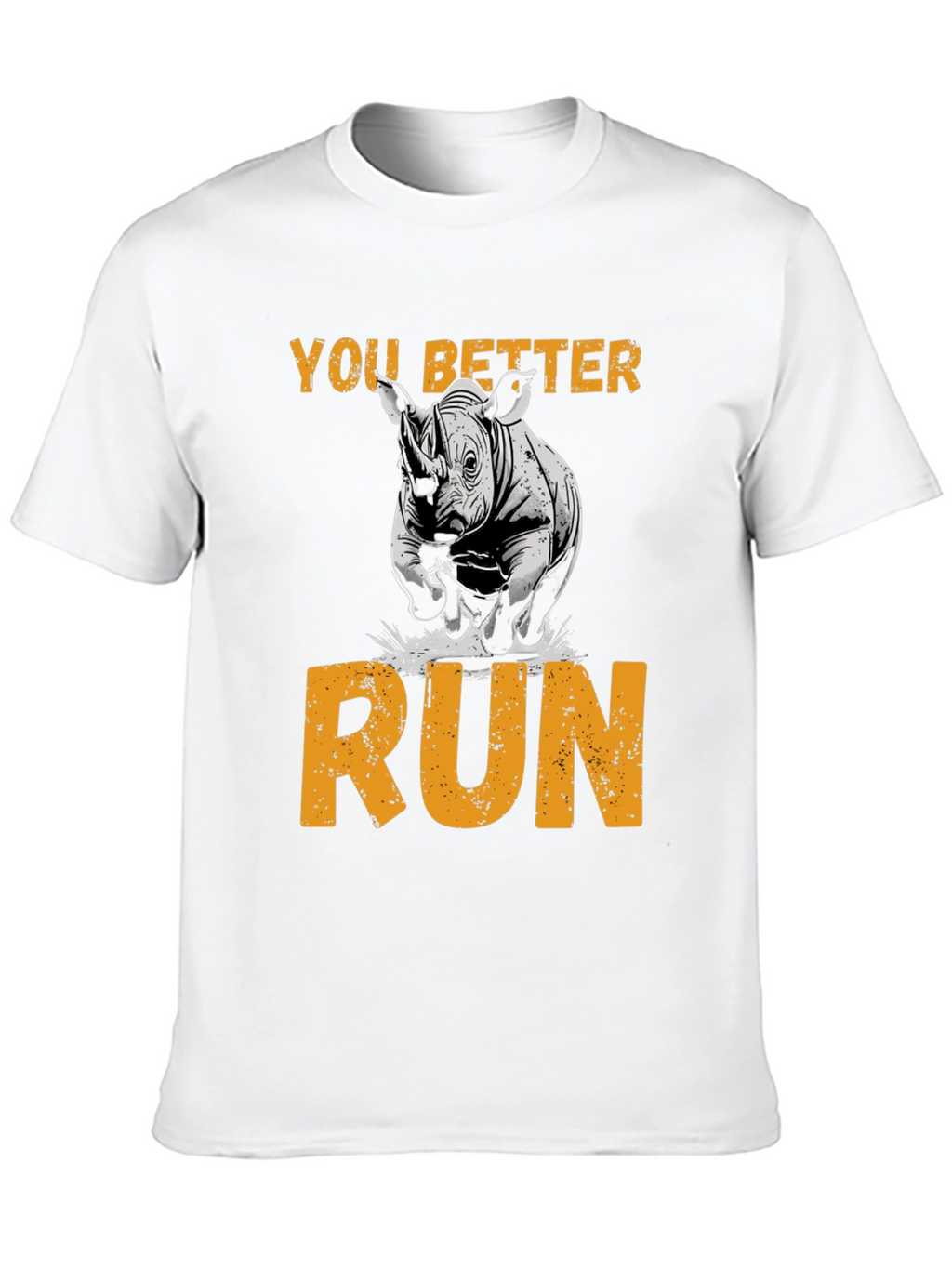 You Better Run Rhino Graphic T-Shirt