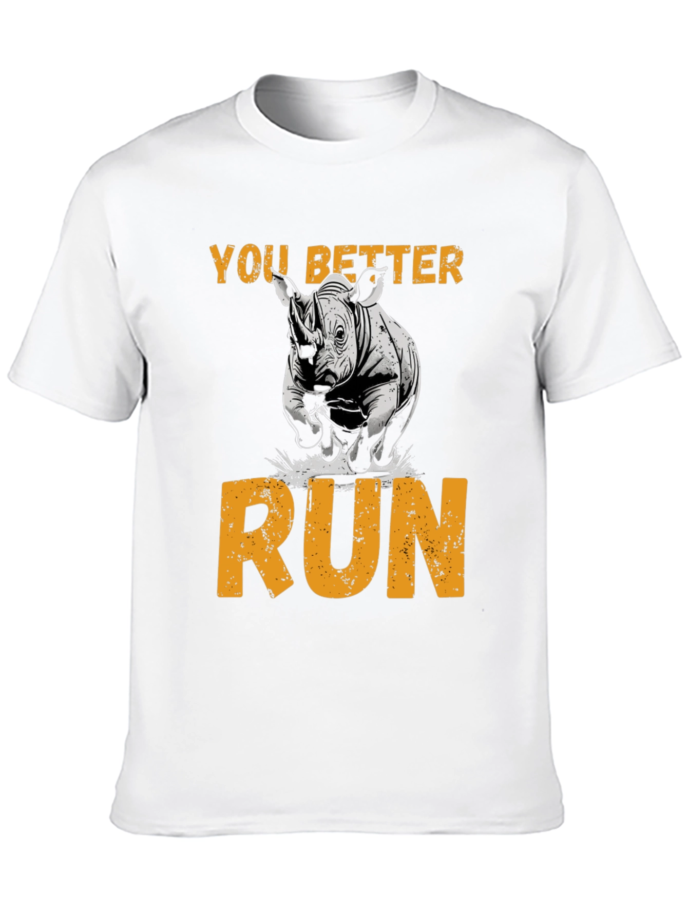 You Better Run Rhino Graphic T-Shirt