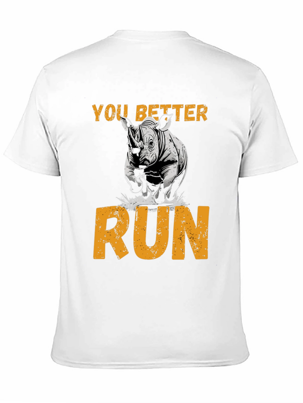 You Better Run Rhino Graphic T-Shirt