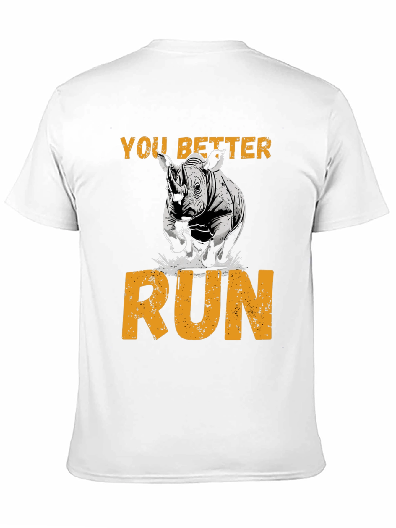You Better Run Rhino Graphic T-Shirt