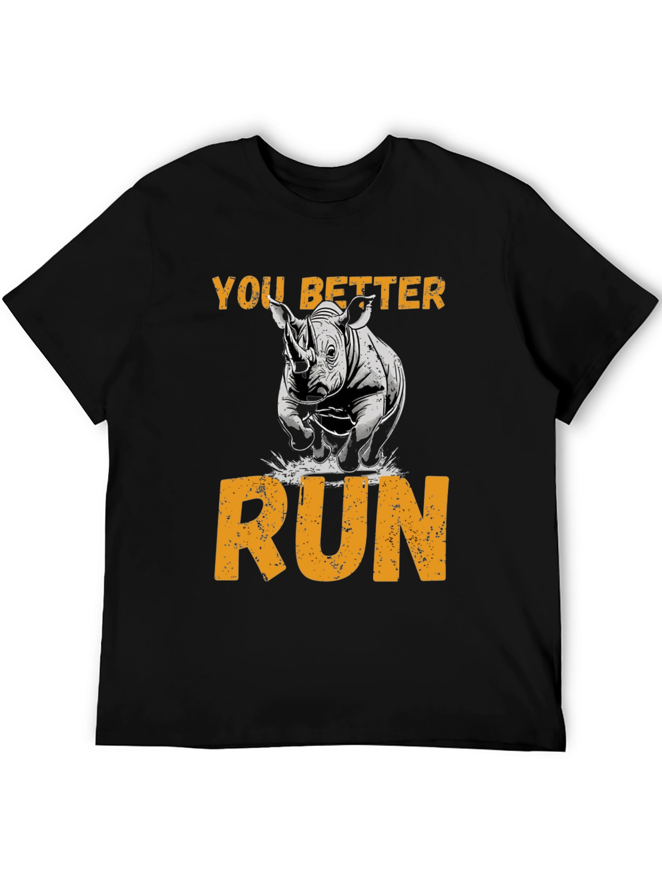 You Better Run Rhino Graphic T-Shirt