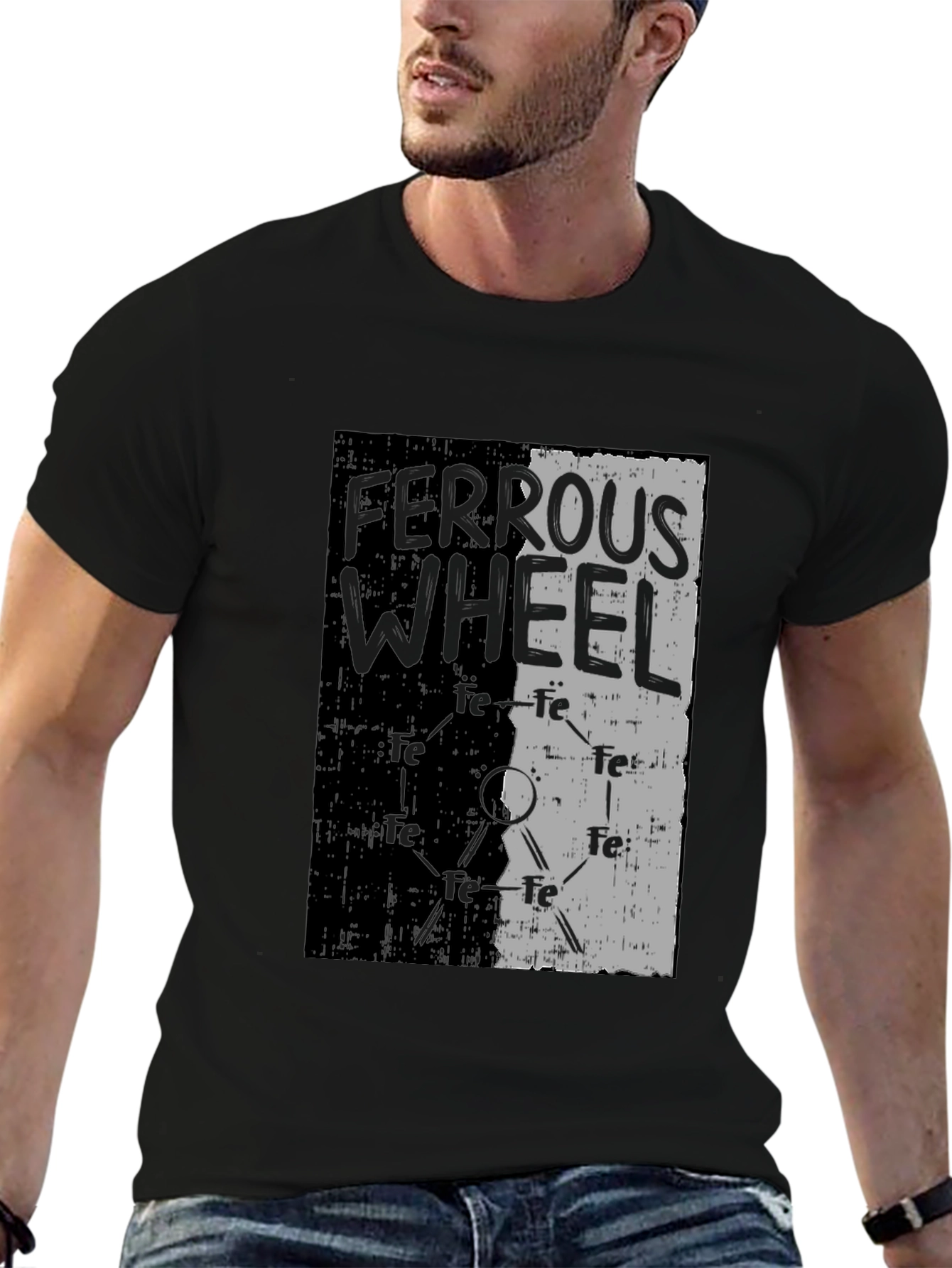 Ferrous Wheel Graphic Tee - Black Cotton Blend