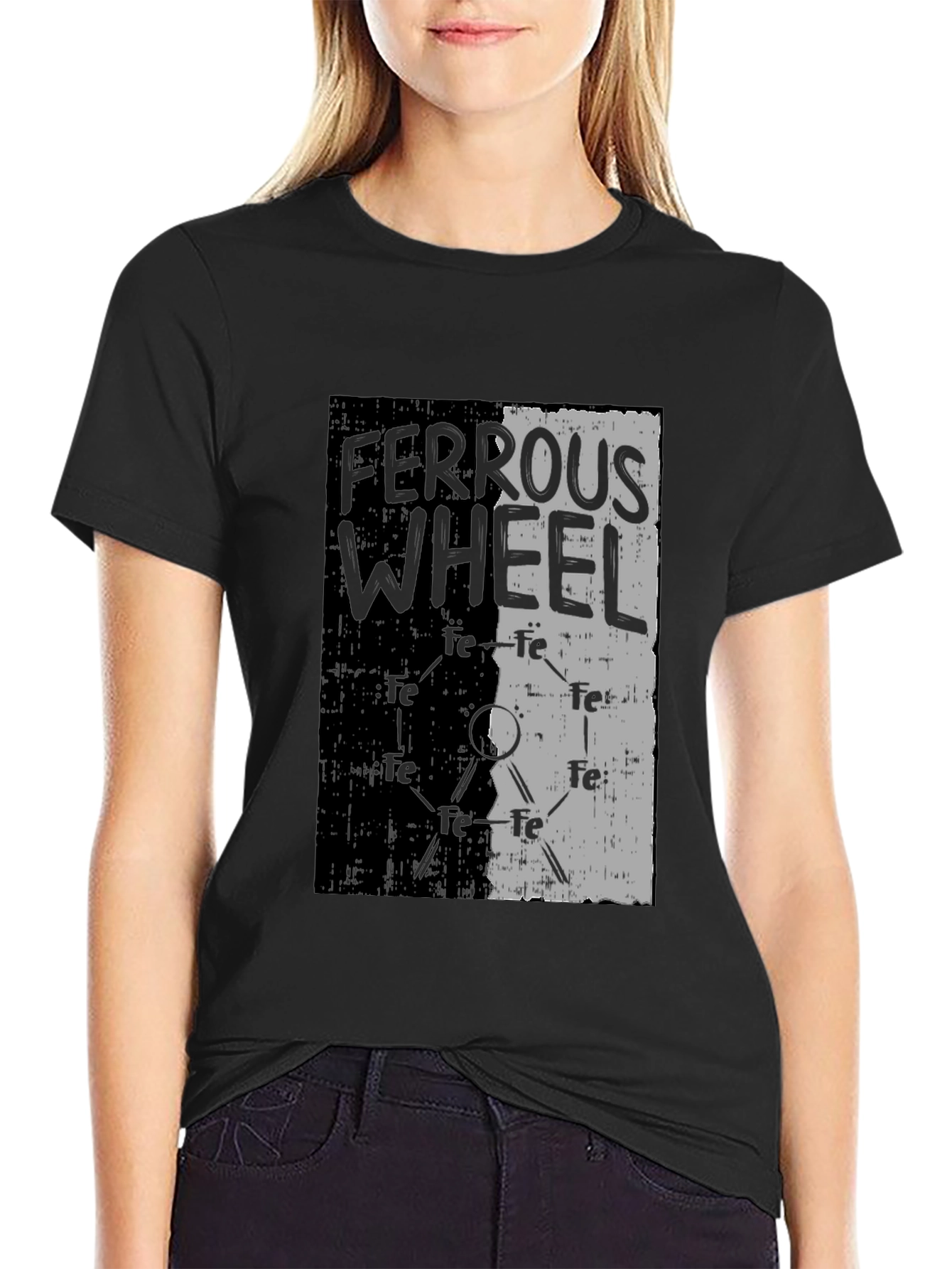 Ferrous Wheel Graphic Tee - Black Cotton Blend