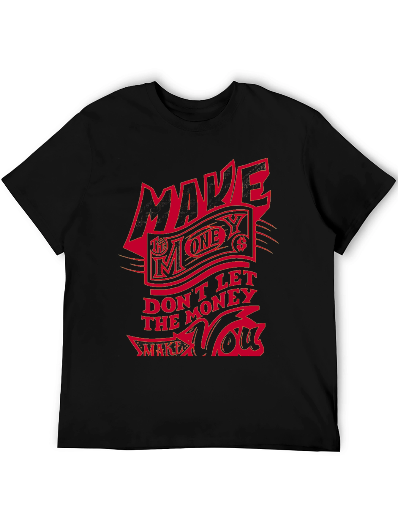 Make Money Graphic Print Tee - Black