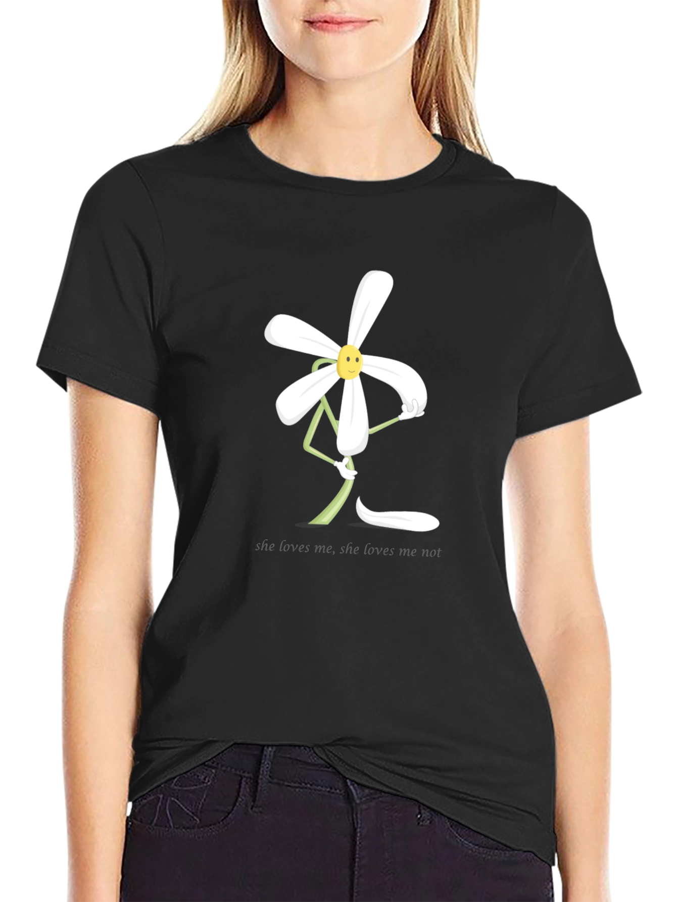 Whimsical Daisy Graphic T-Shirt