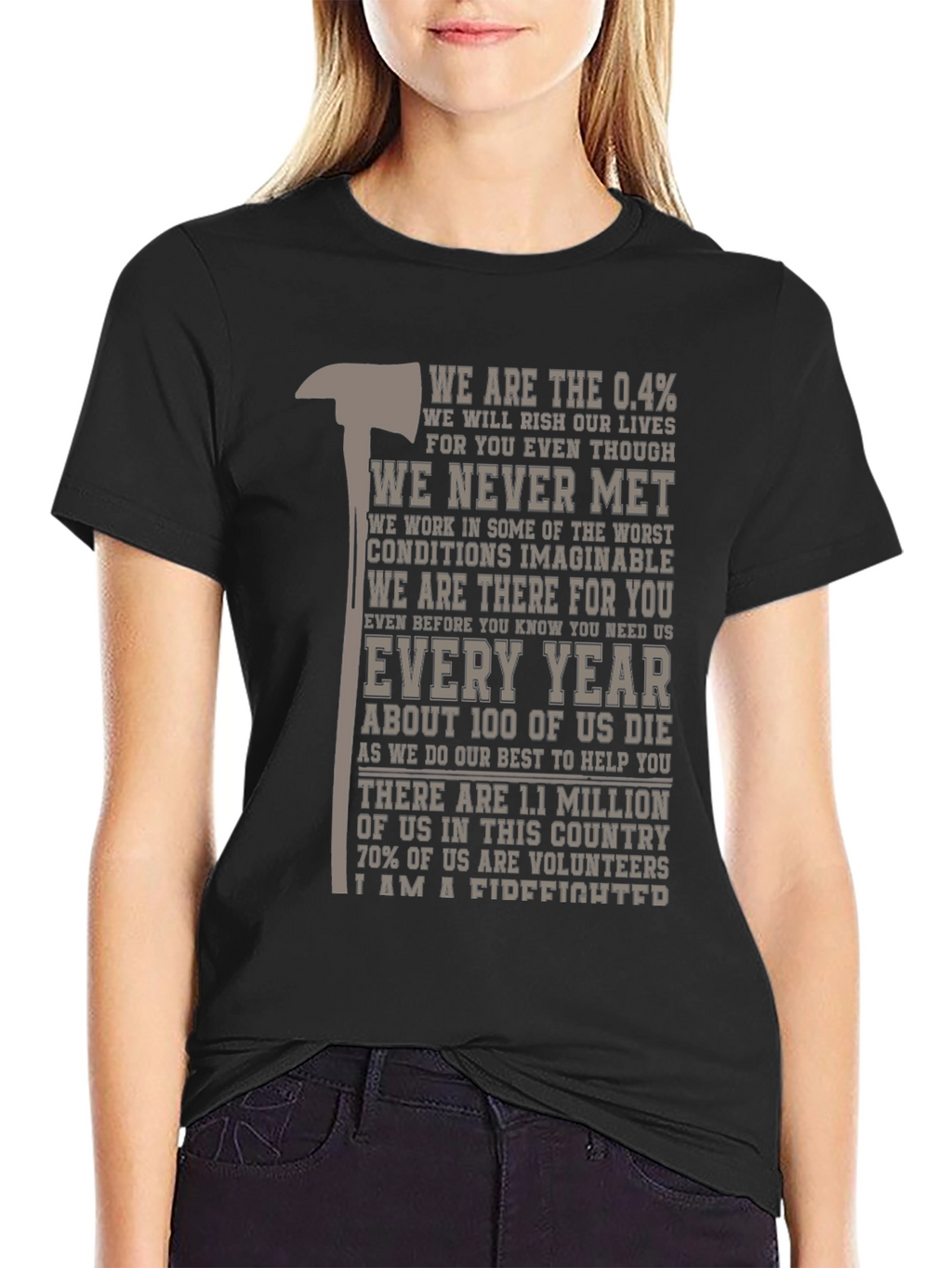 Firefighter Tribute Graphic T-Shirt
