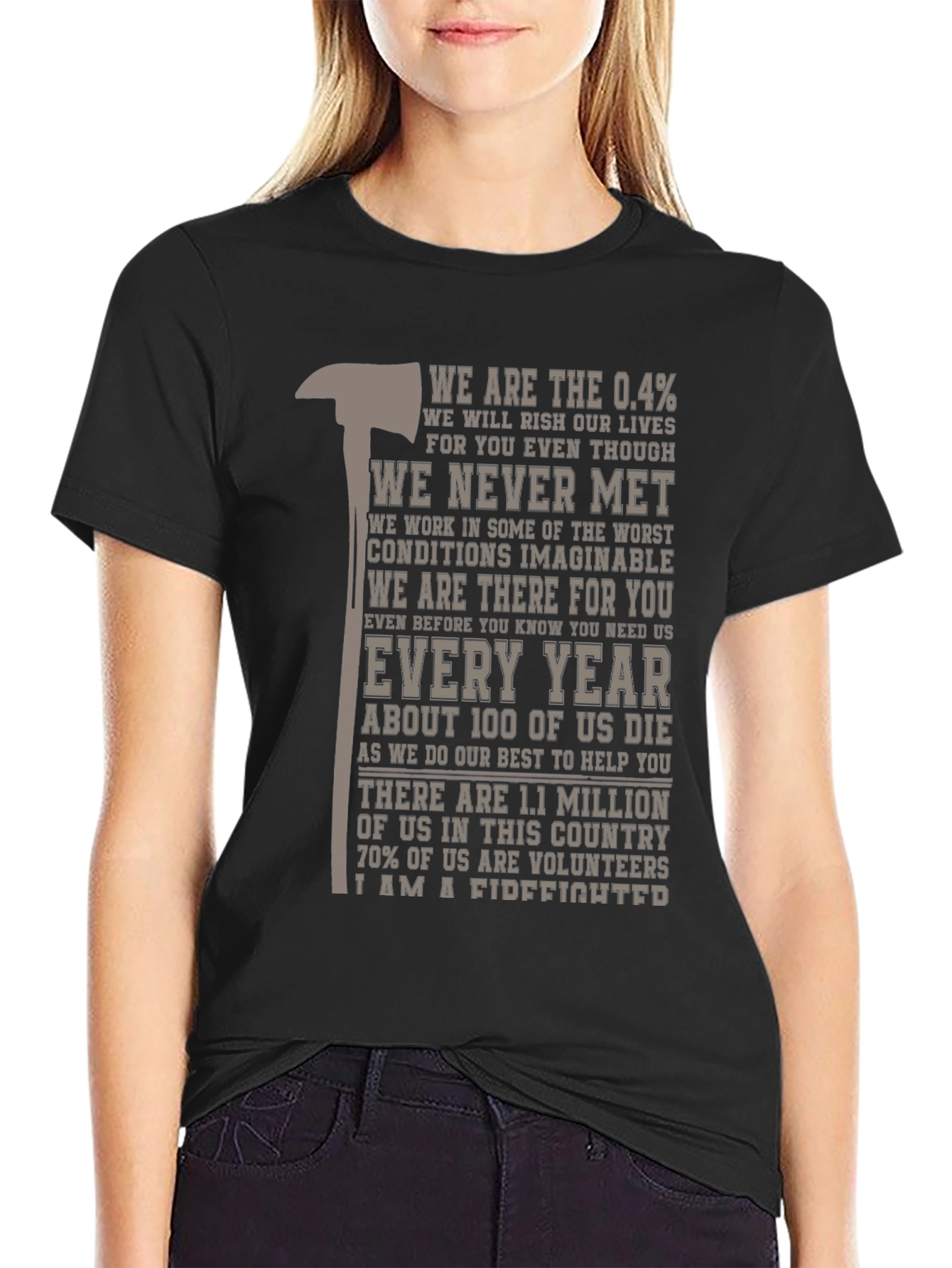 Firefighter Tribute Graphic T-Shirt