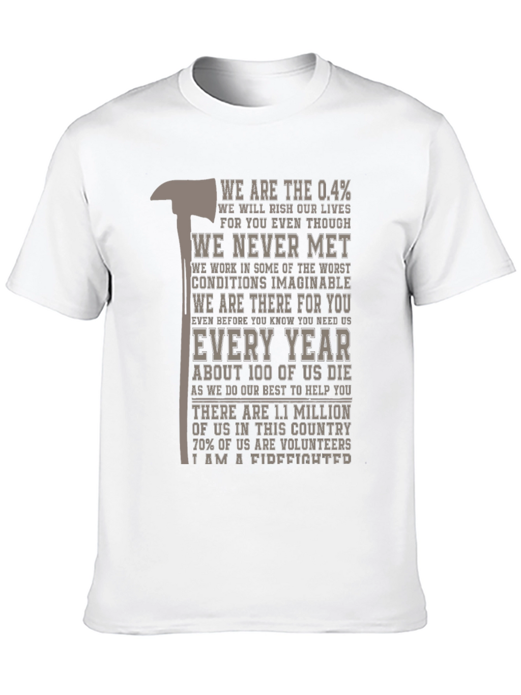 Firefighter Tribute Graphic T-Shirt