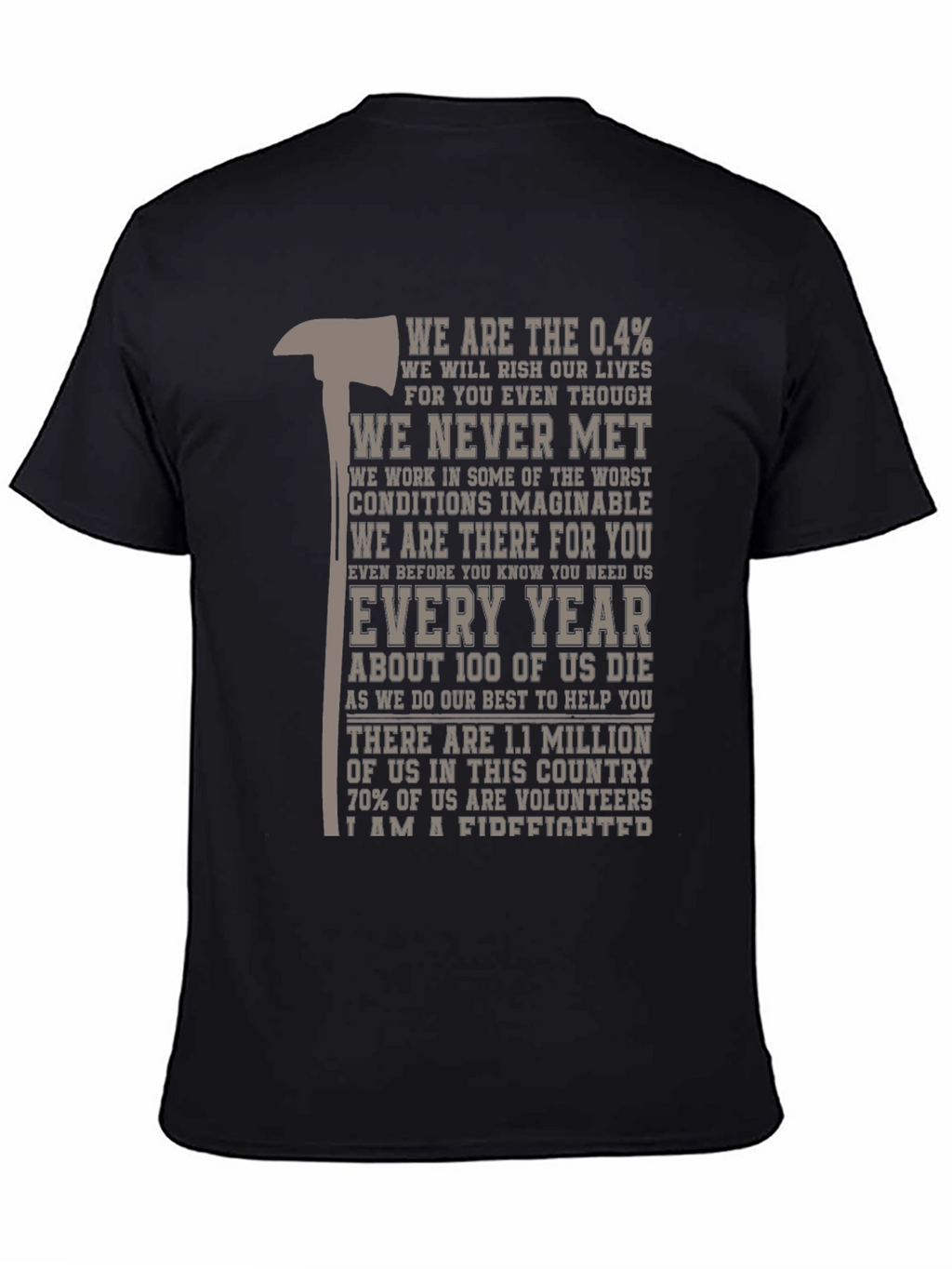 Firefighter Tribute Graphic T-Shirt