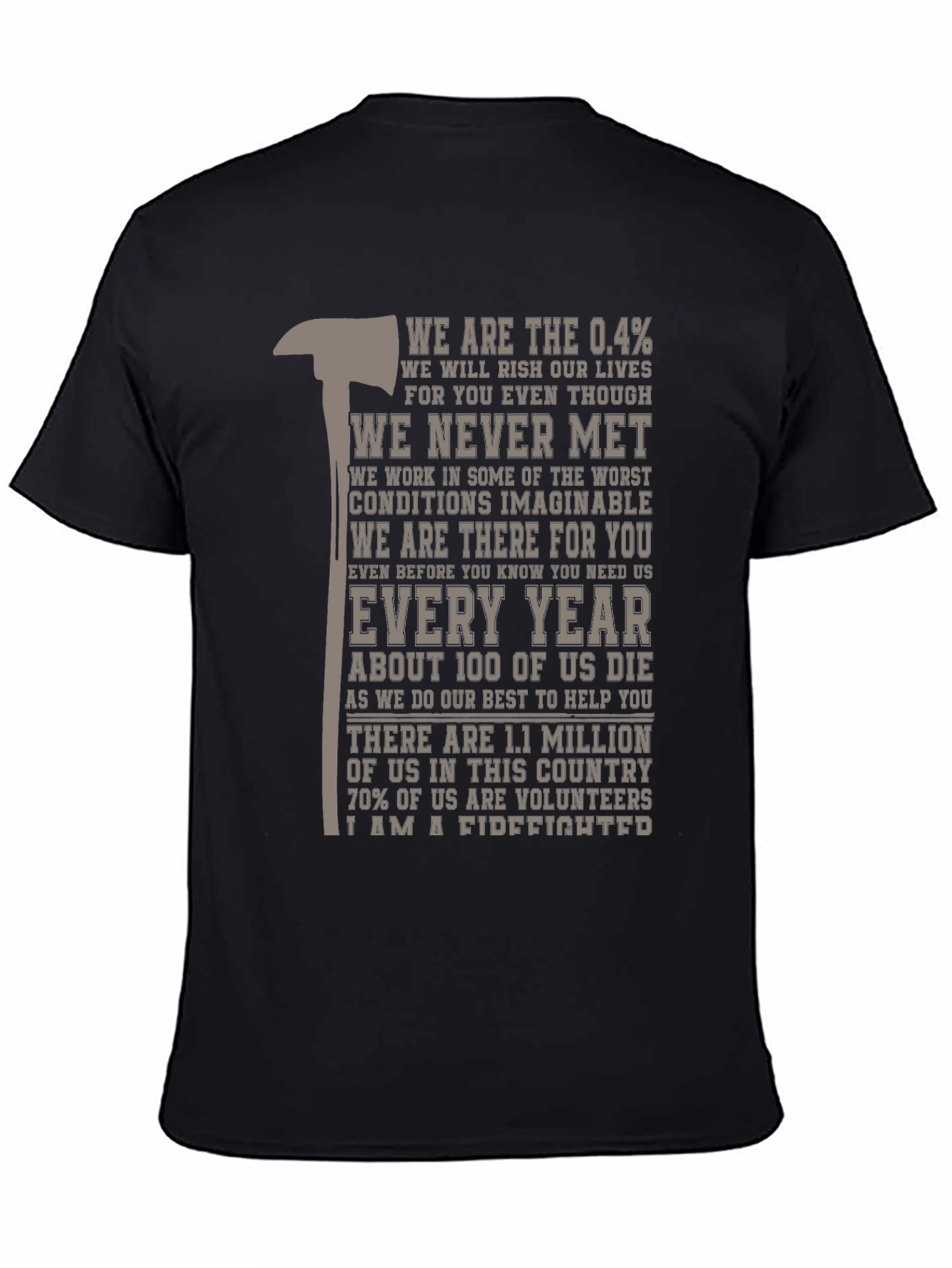 Firefighter Tribute Graphic T-Shirt