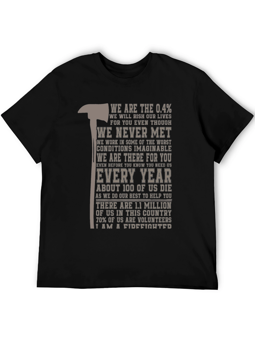 Firefighter Tribute Graphic T-Shirt