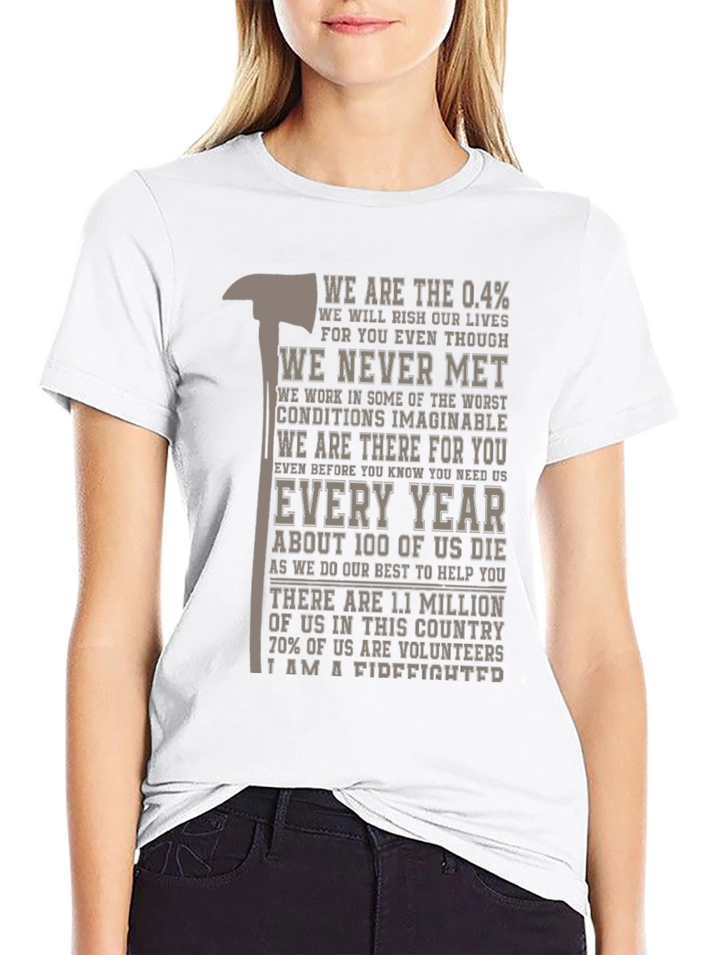 Firefighter Tribute Graphic T-Shirt